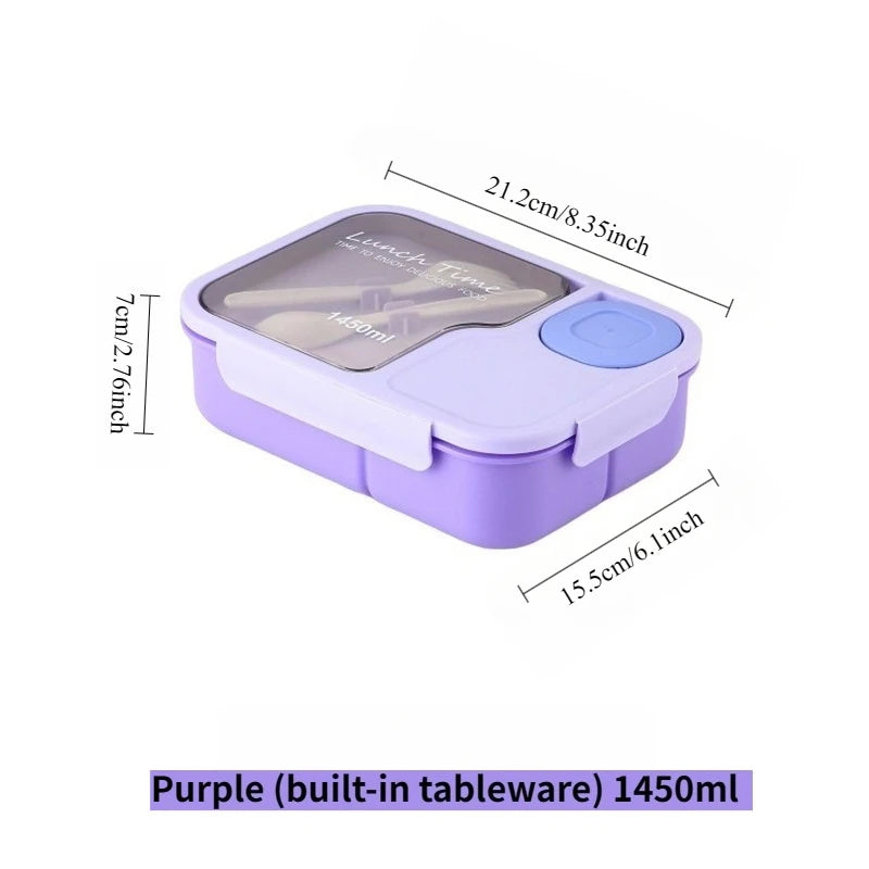 Bento Box- Lunch Box Built-In Tableware Sauce Box