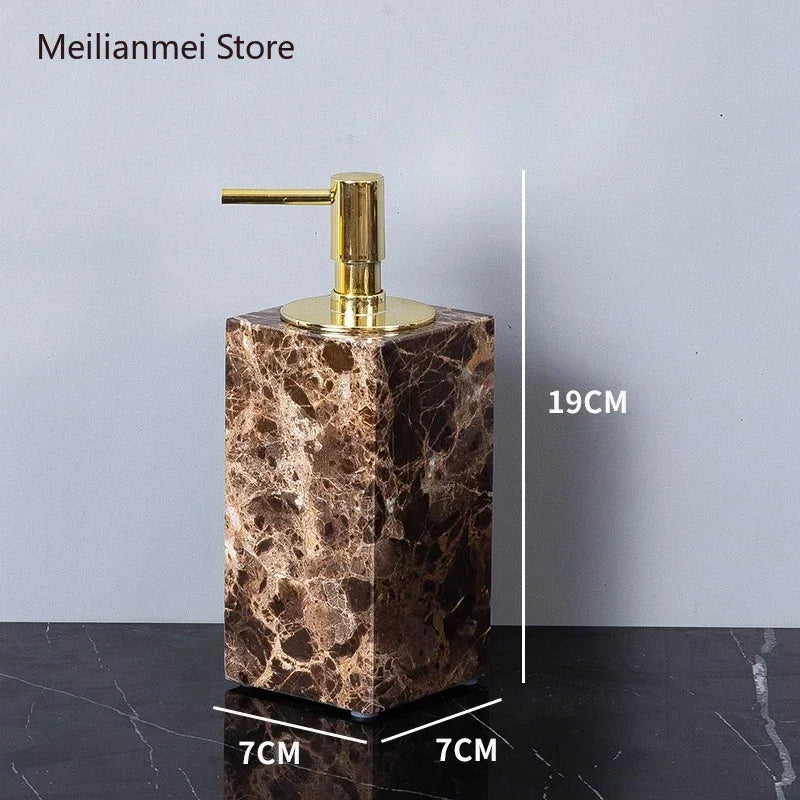 Dark Natural Marble Bathroom Brown Luxury Toothbrush Holder