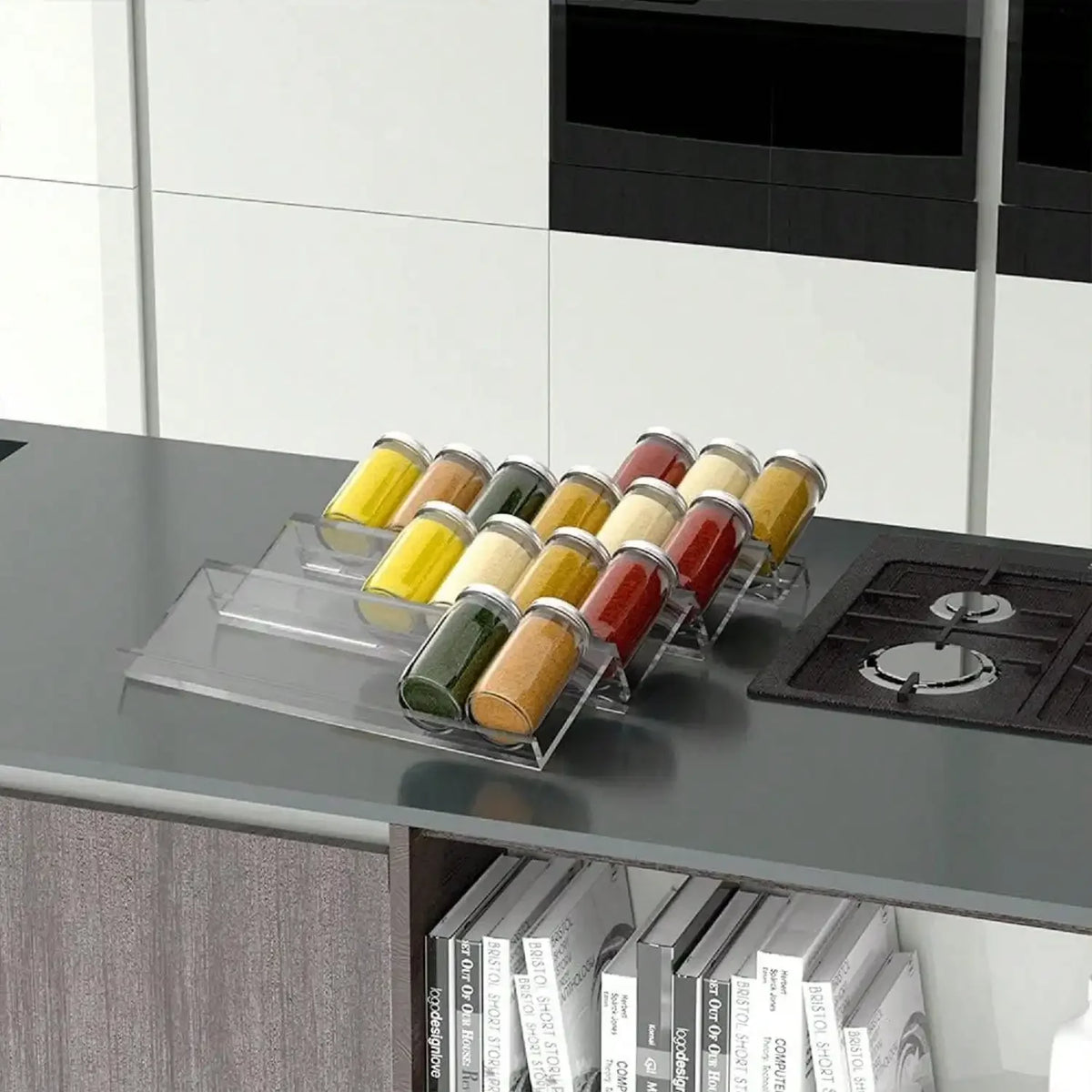 2/4layers Spice Drawer Organizer Adjustable Spice Rack Spice