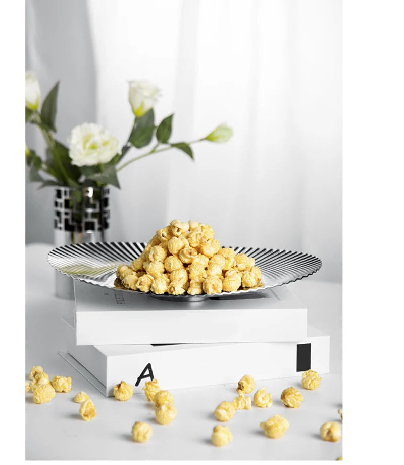Nordic Luxury Stainless Steel Serving Tray Dish Dining