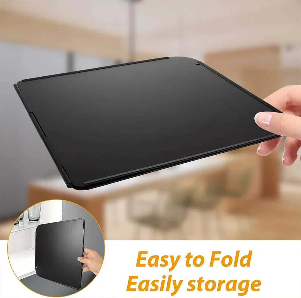 Sided Grease Splatter Guard Stove Frying Pan Foldable