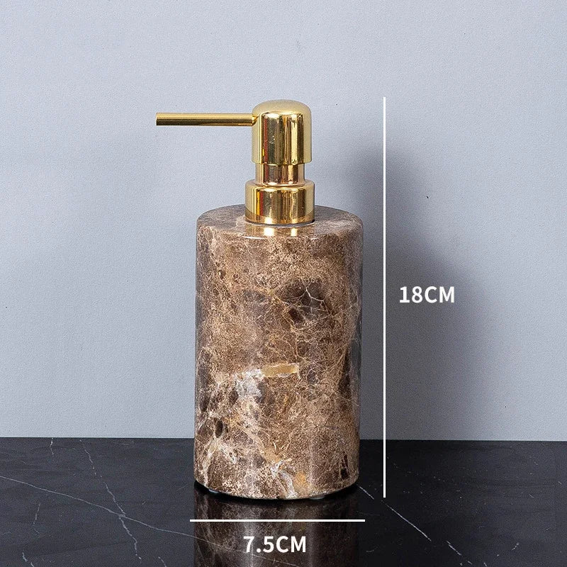 Dark Natural Marble Bathroom Brown Luxury Toothbrush Holder