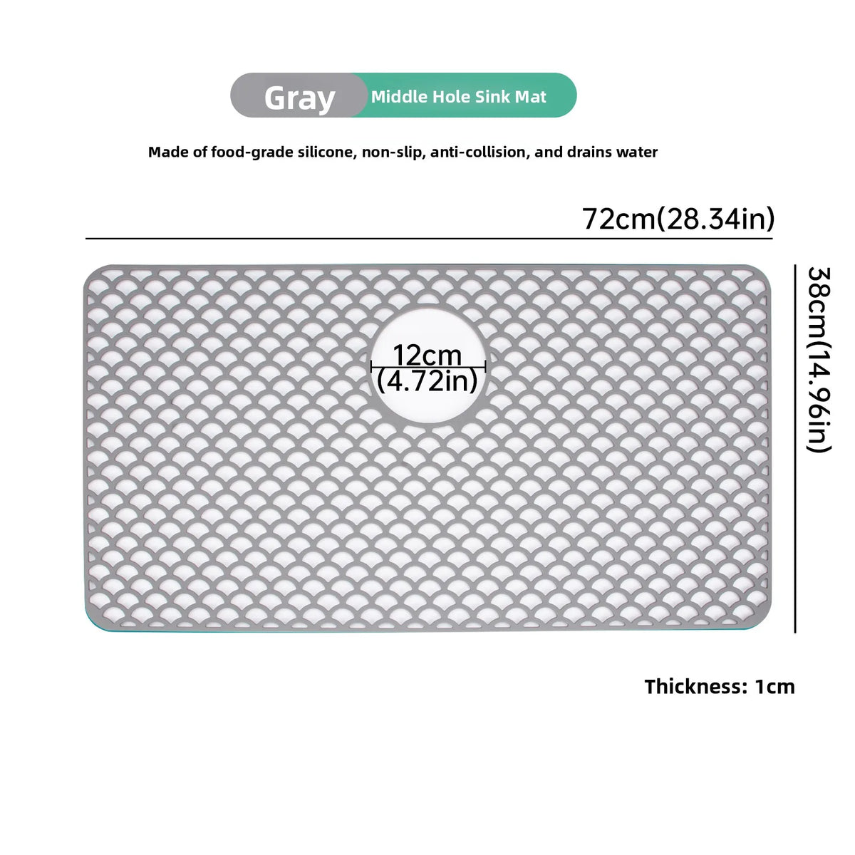 Sink Silicone Mat Anti-Scratch Honeycomb Pad Dishwashing Basin