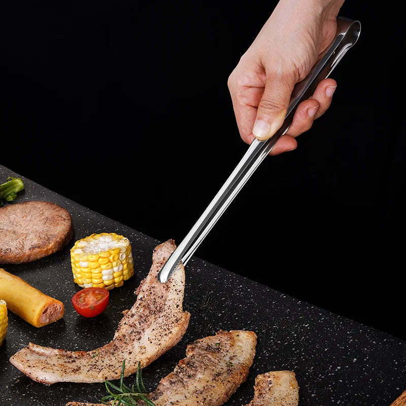 Stainless Steel Grill Tongs Food Clip Bbq Steak