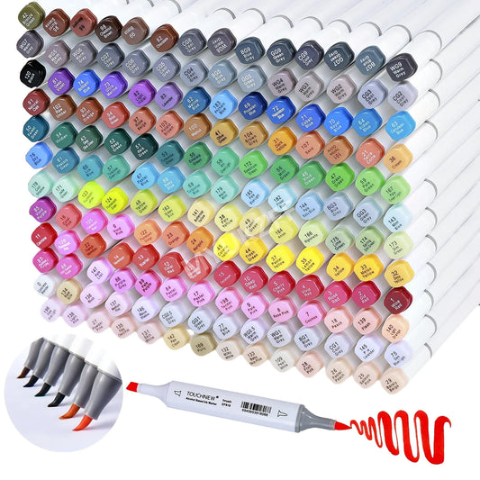 Touchnew Alcohol Markers Soft Brush Tip Brush Markers