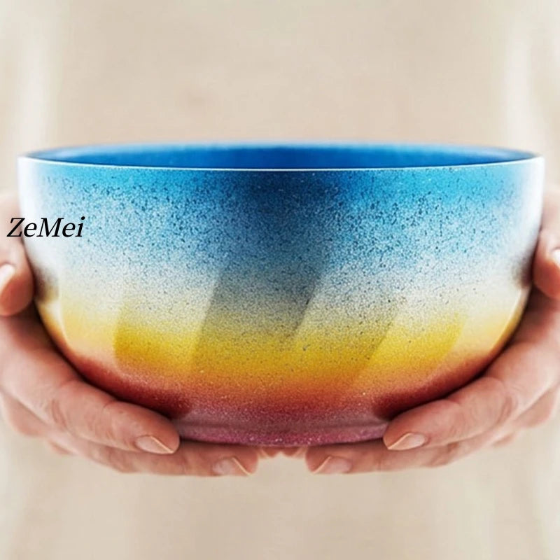 Pure Titanium Thickened Double-Wall Salad Bowl Multicolor
