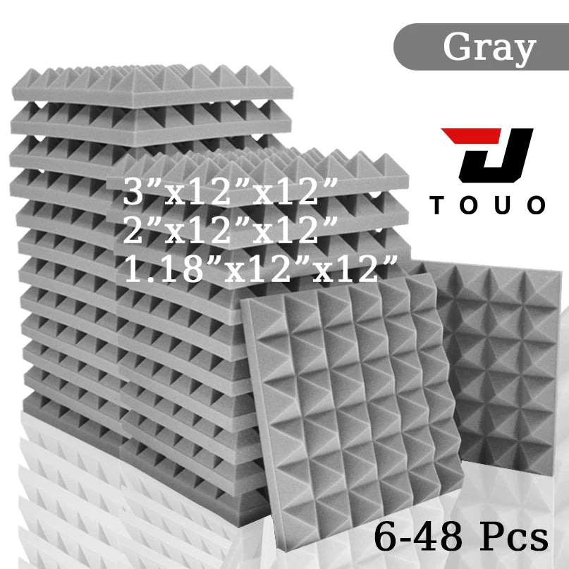 Touo Studio Acoustic Foam Panel 6/12/24/48 Soundproof Foam
