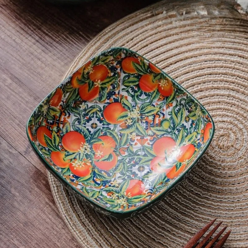1pc Ceramic Tableware Bohemian Style Retro Tableware Creative