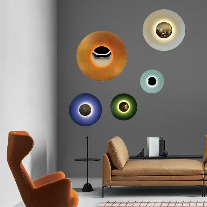 Modern Minimalist Designer Led Wall Light Dish Foyer