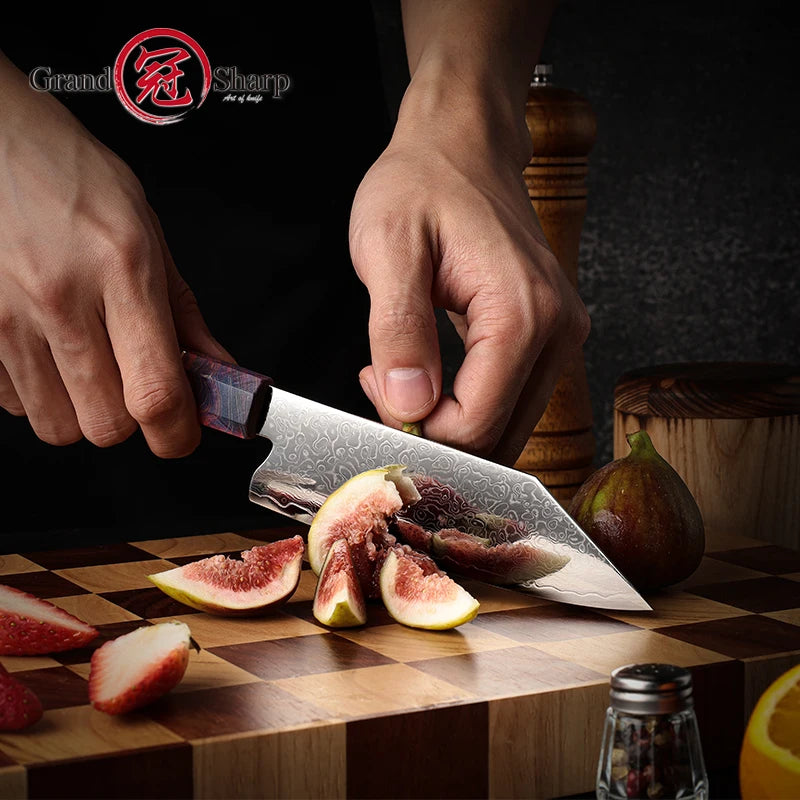 Grandsharp Damascus Knife Inch Kiritsuke Chef Japanese Knife