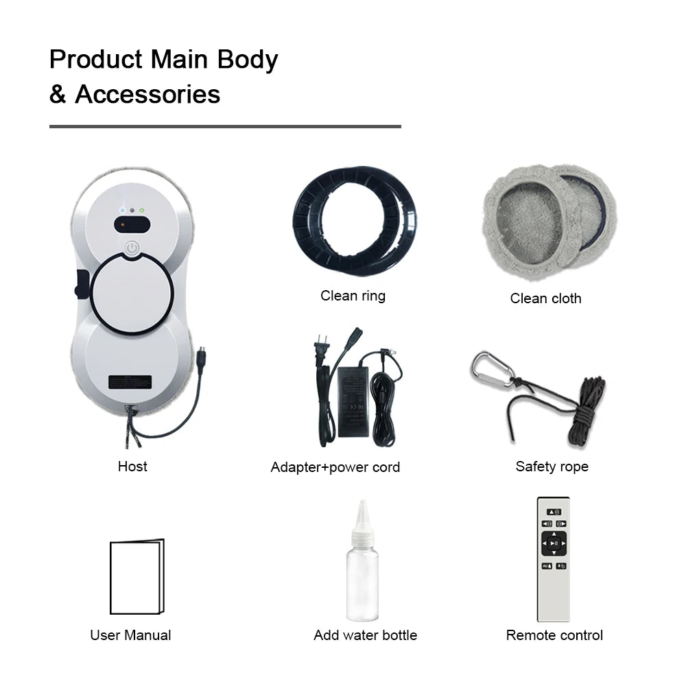 Puruikai Robot Window Cleaner 5600pa Window Cleaner Robot