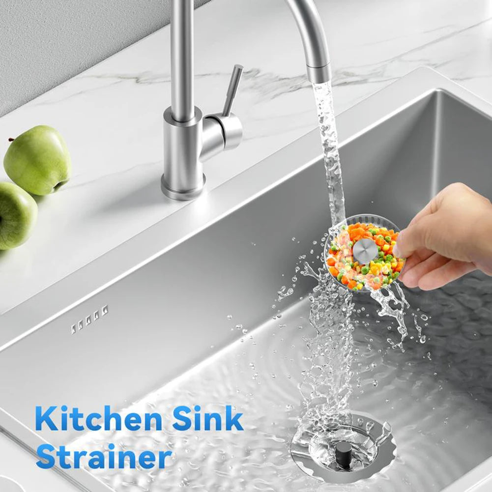 Sink Drain Strainer 3-In-1 Stainless Steel Sink Stopper