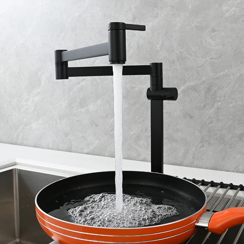 Ciencia Brass Pot Filler Faucet Deck Mount Stove