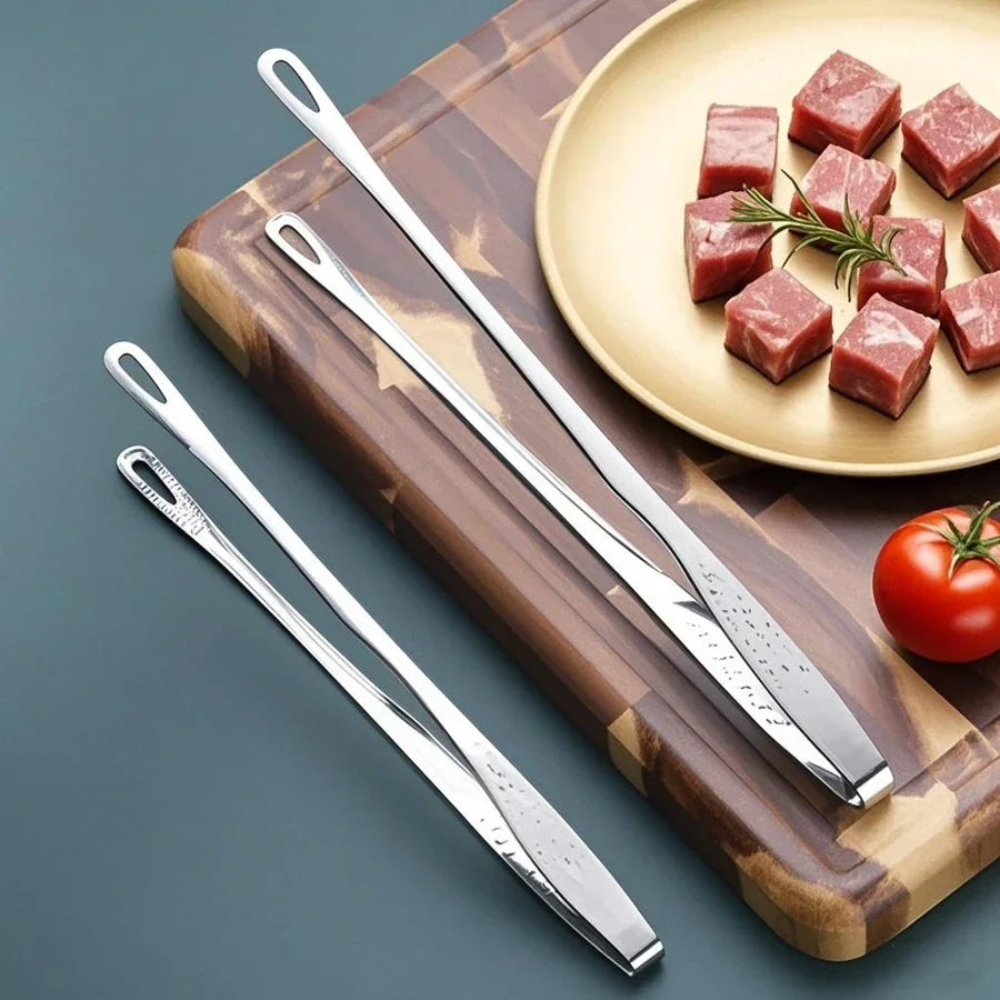 Long Stainless Steel Tongs Non-Slip Heat Resistant Bbq