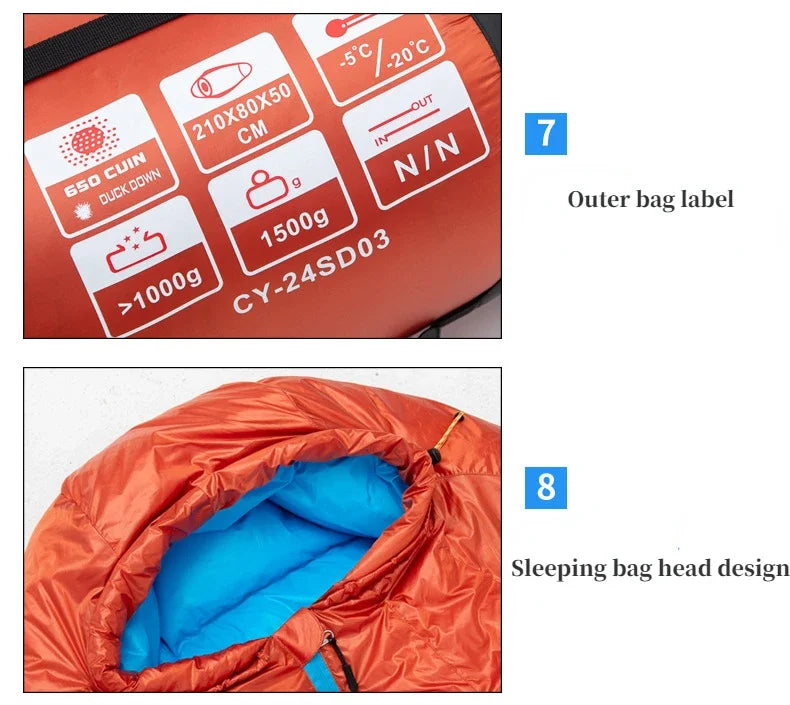Jungle King 24sd03 Outdoor Camping Down Sleeping Bag