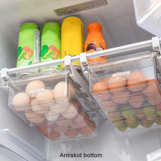 Fridge Organizer Storage Rack Fridge Freezer Shelf Pull-Out