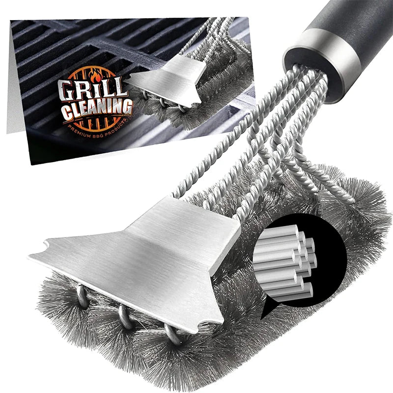 Lmetjma Safe Grill Brush Scraper Deluxe Handle 18
