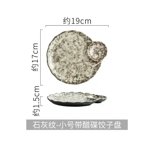 Japanese-Style Dumpling Plate High-Value Ceramic Creative