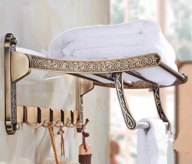 Antique Bronze Carved Bathroom Aluminum Bath Hardware Bathroom