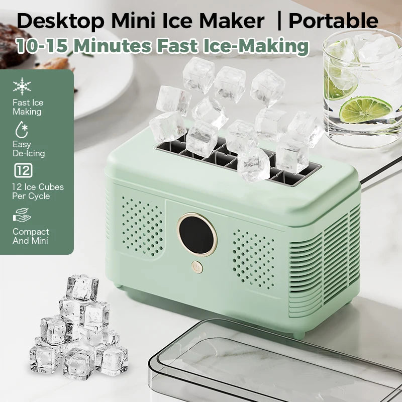 12v/220v Mini Ice Maker Car Dorm Office Camping