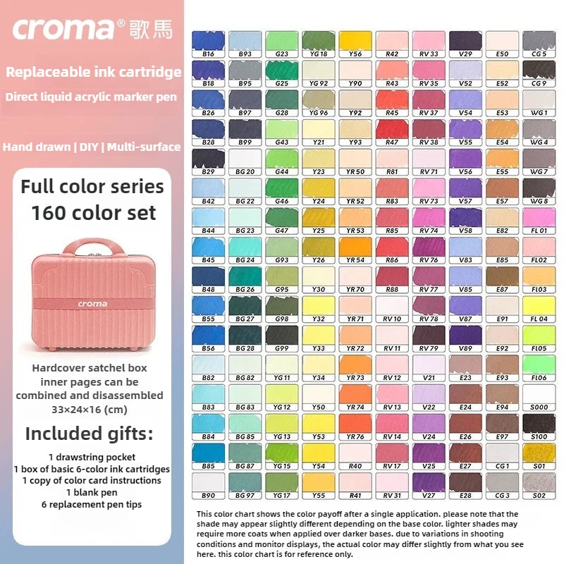 Croma 160/1 Colors Refillable Direct Liquid Acrylic Marker