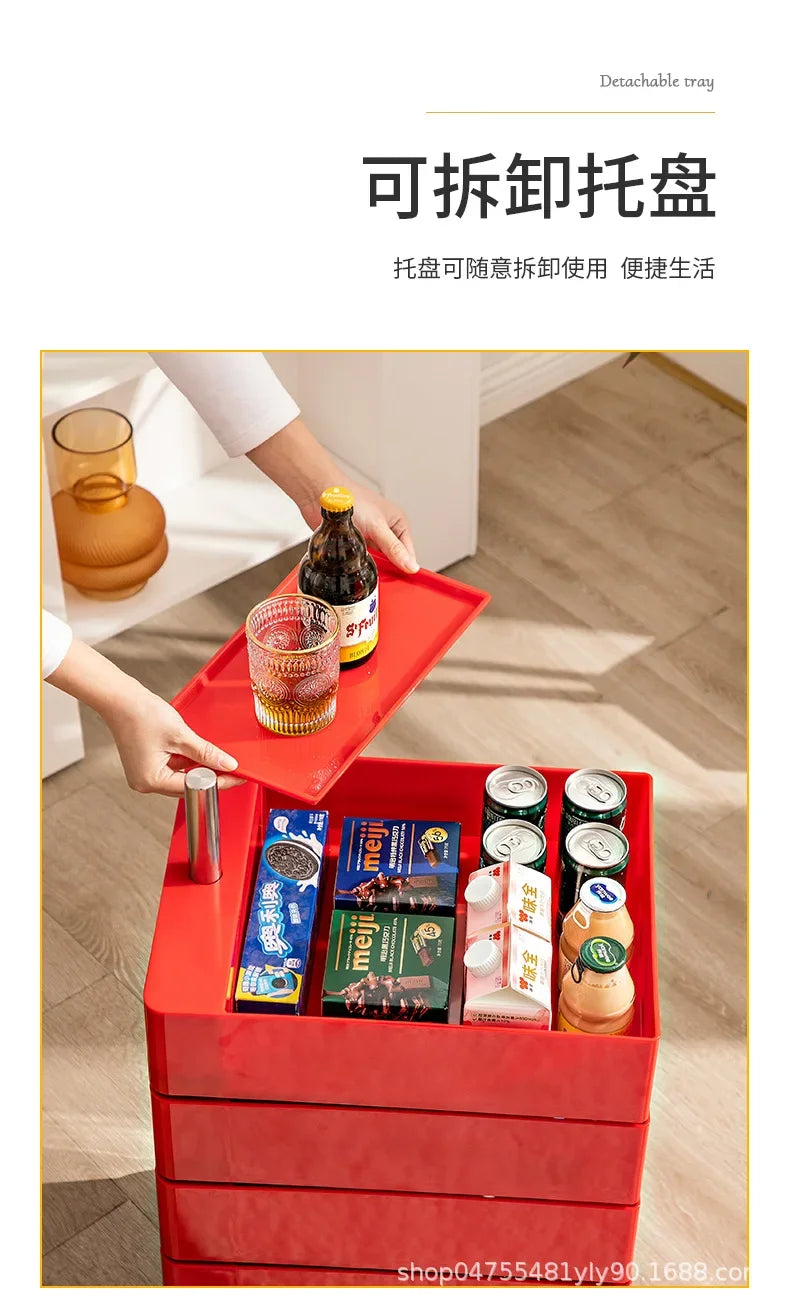 360 Rotating Removable Bedside Table File Cabinet Storage