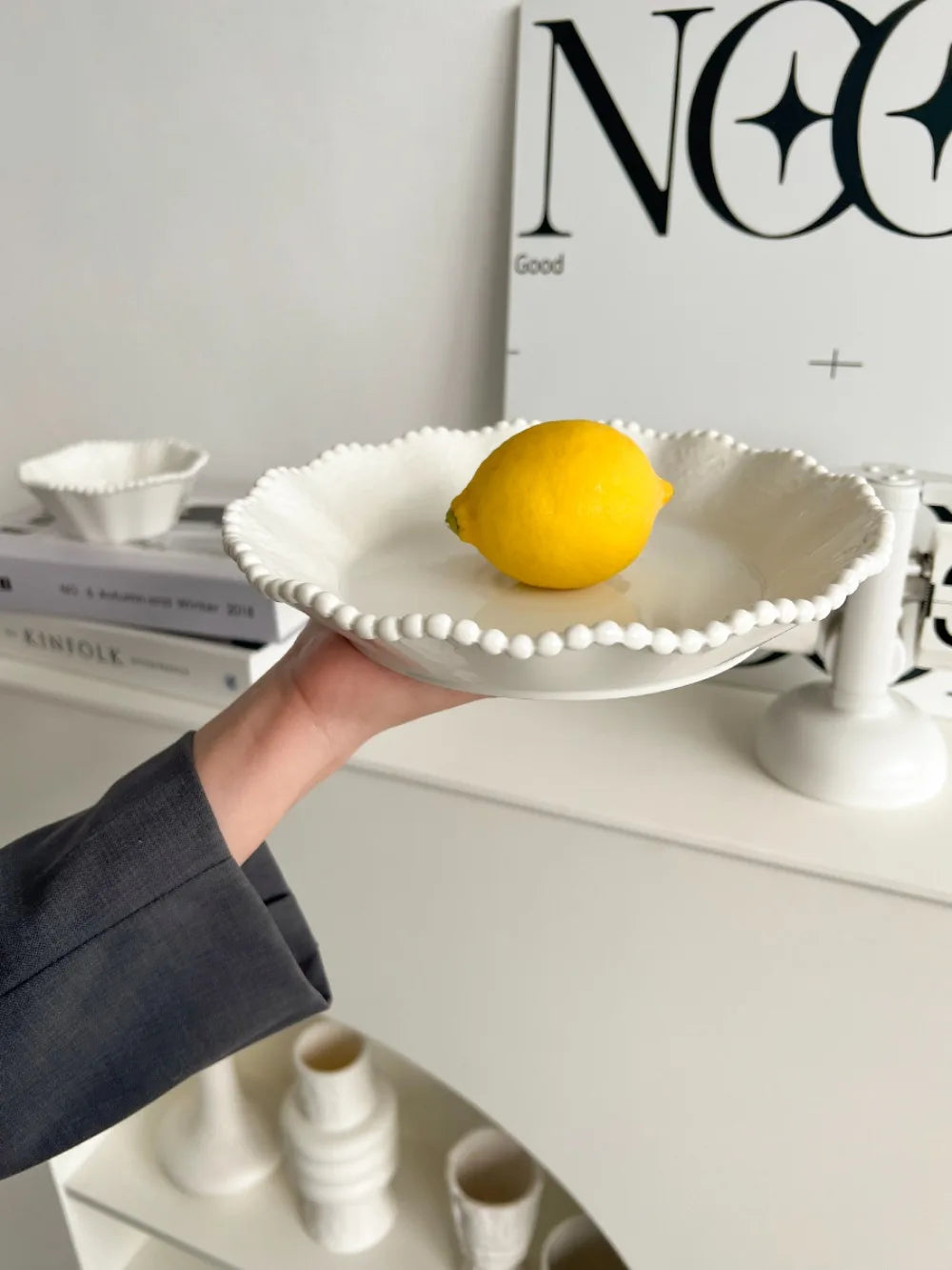 Ceramic Pearl Plates & Bowls - Practical Breakfast