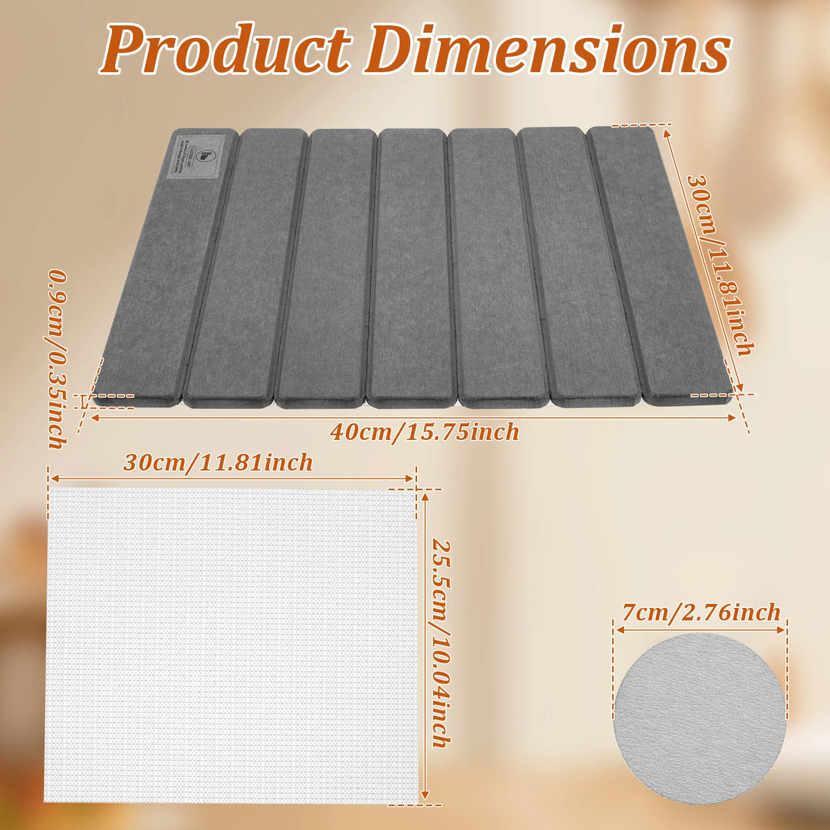 Drying Mat Foldable Stone Dish Absorbent Drying Mat