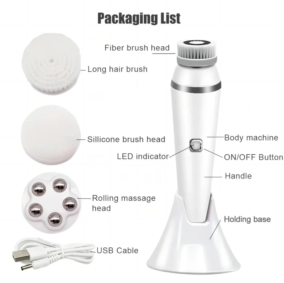 In Electric Facial Cleansing Brush Waterproof Ipx7 Face