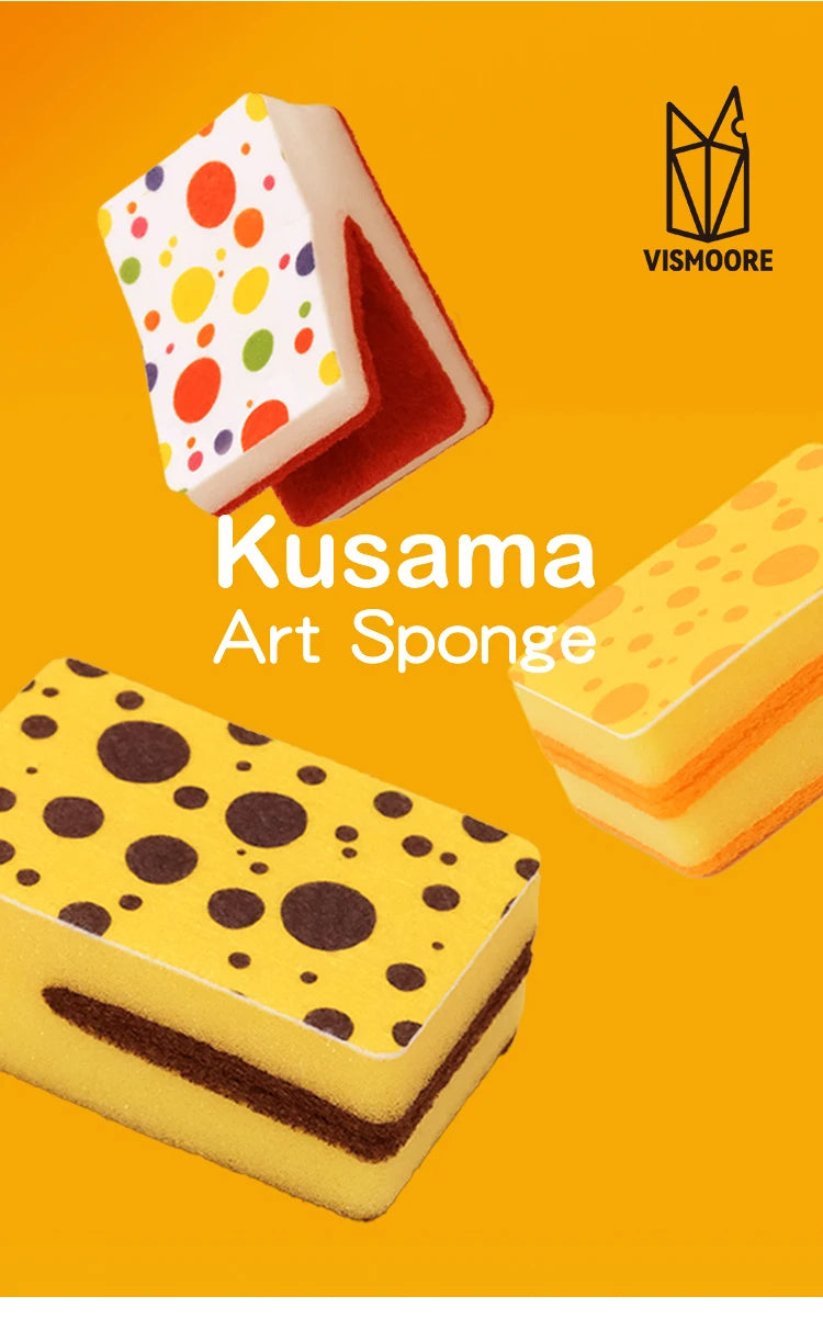 Vismoore Thick Dish Sponge High Density Absorbent Double