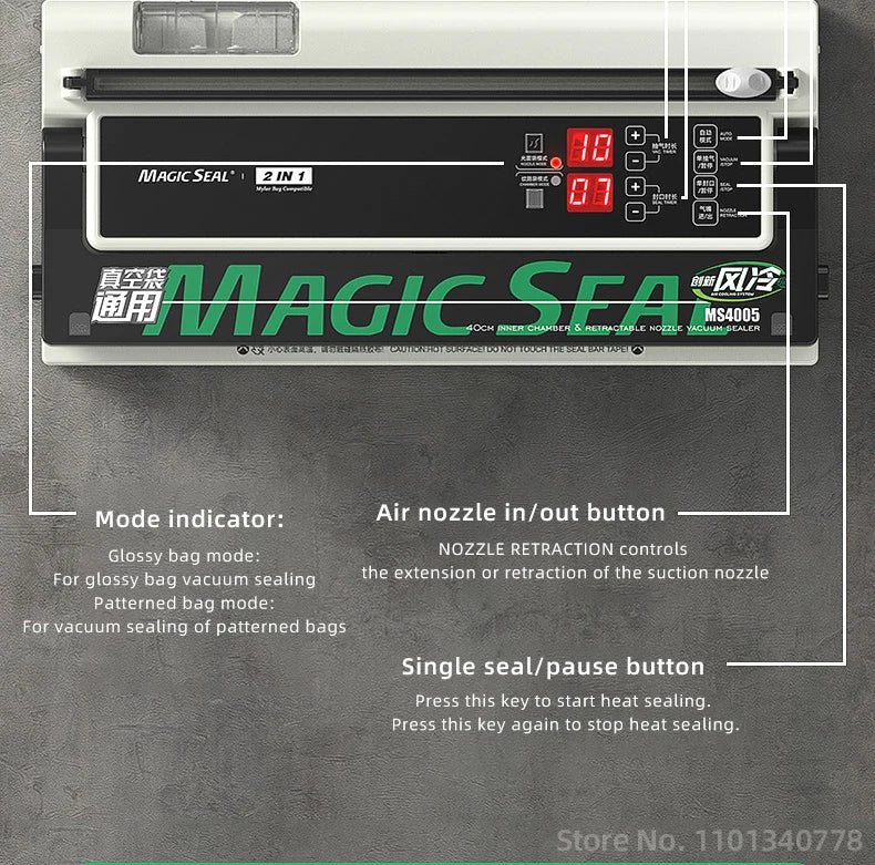 Magic Seal Ms4005 Commercial Vacuum Sealer Machine Automatic