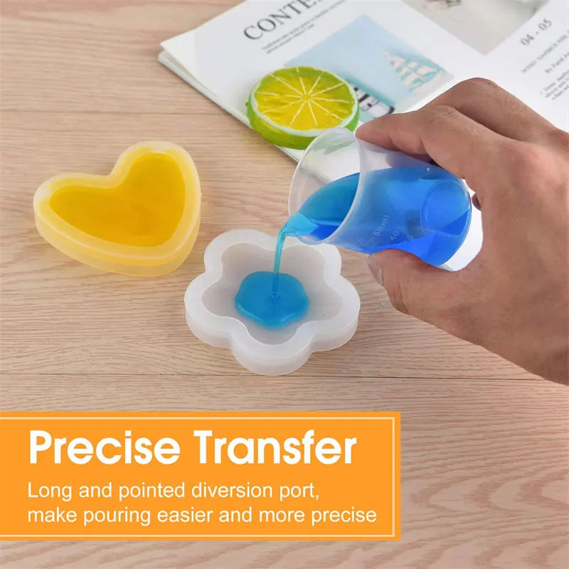 1-24pcs Plastic Mixing Cups 100ml Measuring Cups V-Shaped