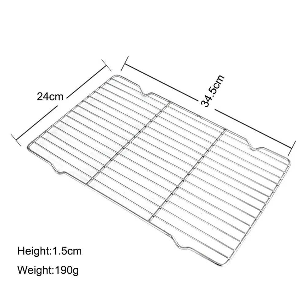 Stainless Steel Cooling Rack Non-Stick Silver Bbq Tray
