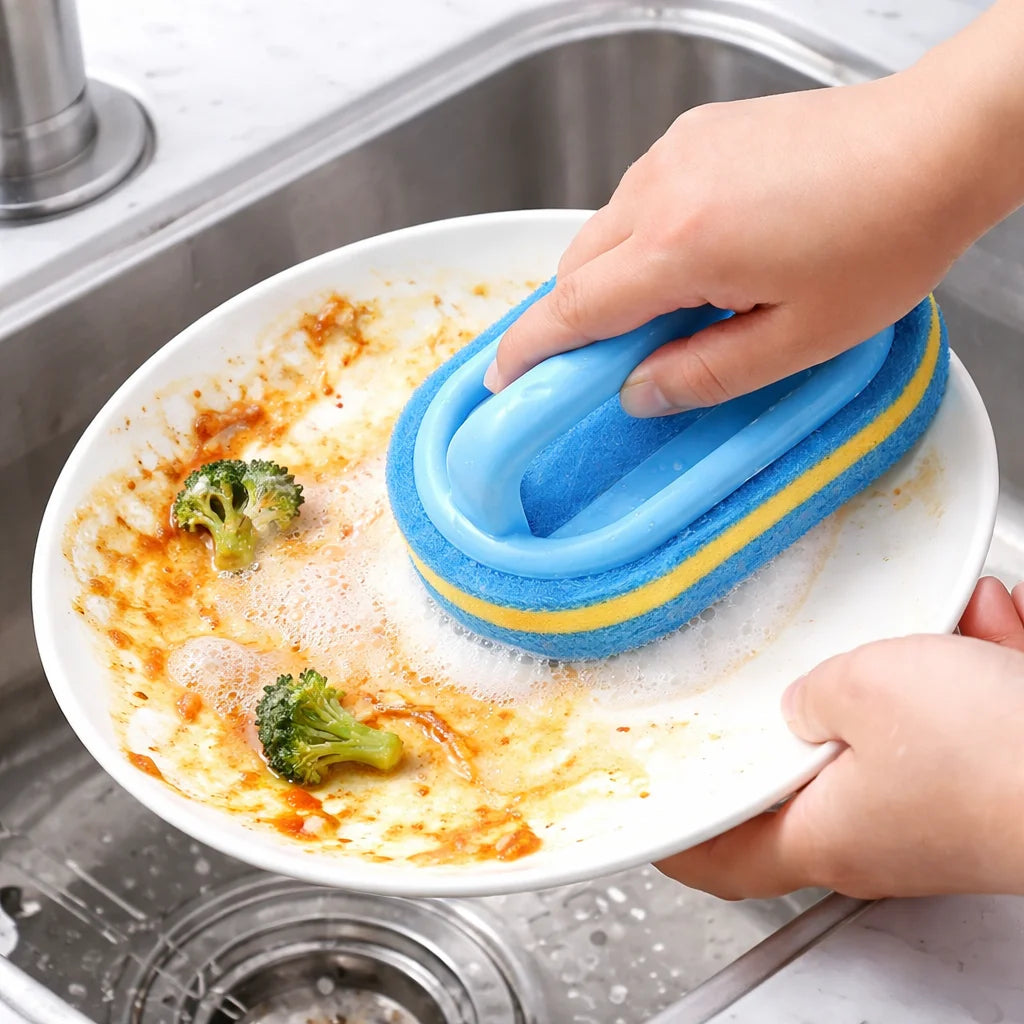 Cleaning Brush Handle Dish Soap Bathroom Tub Thicken