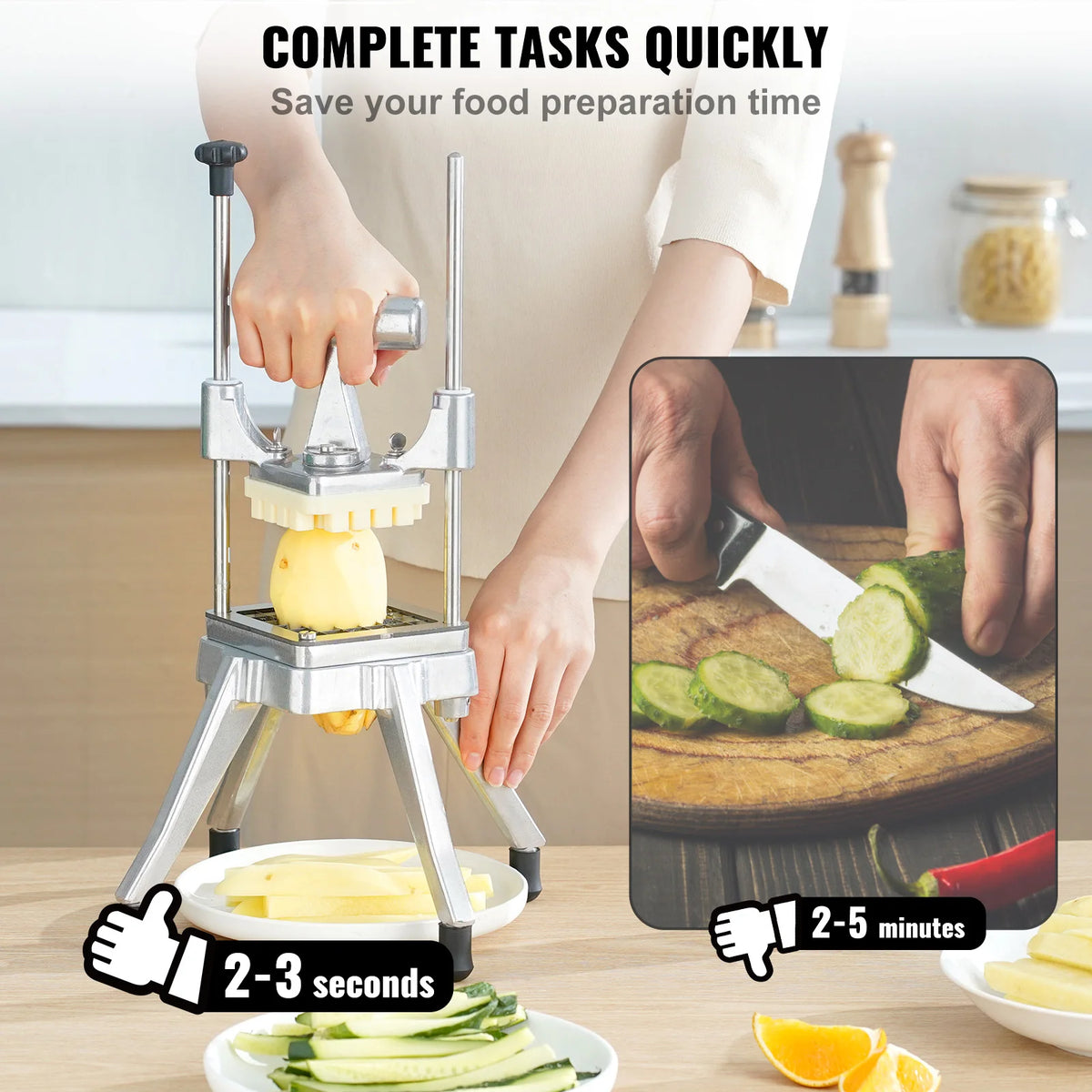Succebuy Commercial Vegetable Fruit Dicer Cutter Potato Slicer