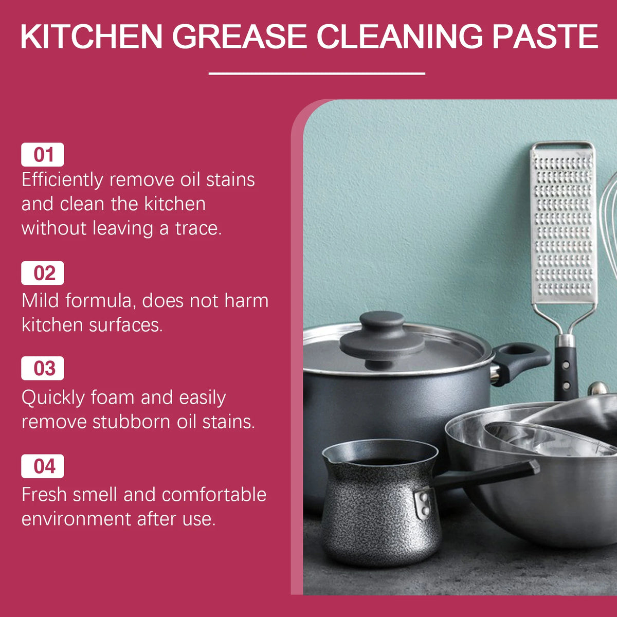 Heavy Duty Cleaner Paste Degreaser Grease Stain Remover