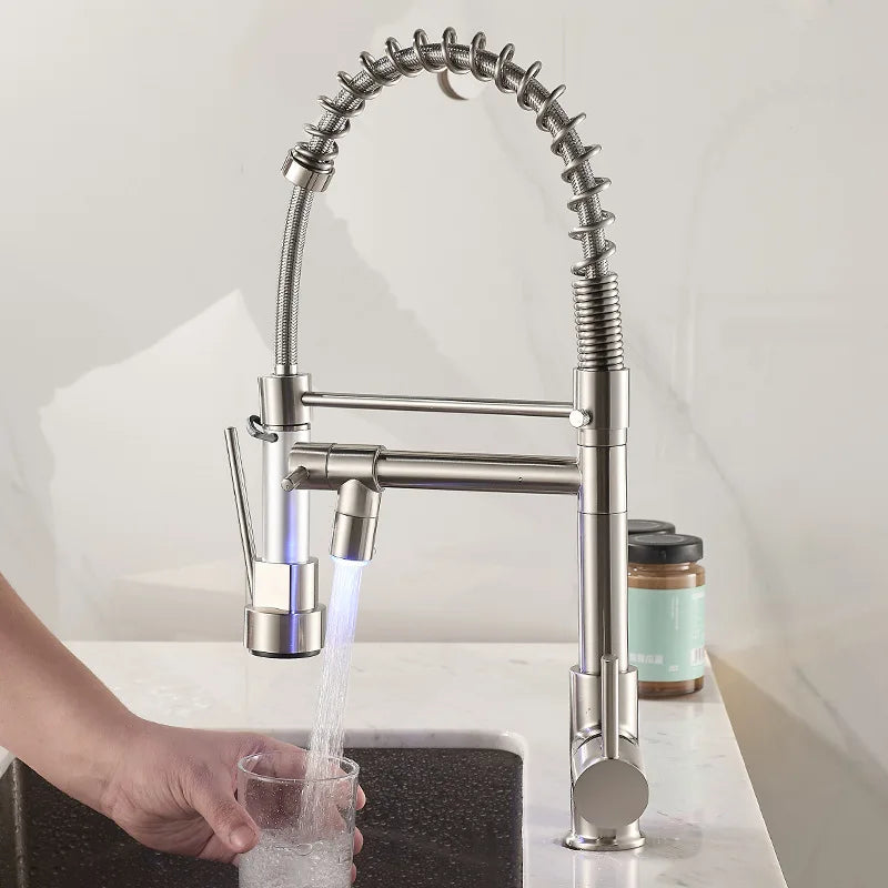 Gold Stainless Steel Faucet Cold Water Mixers Hole