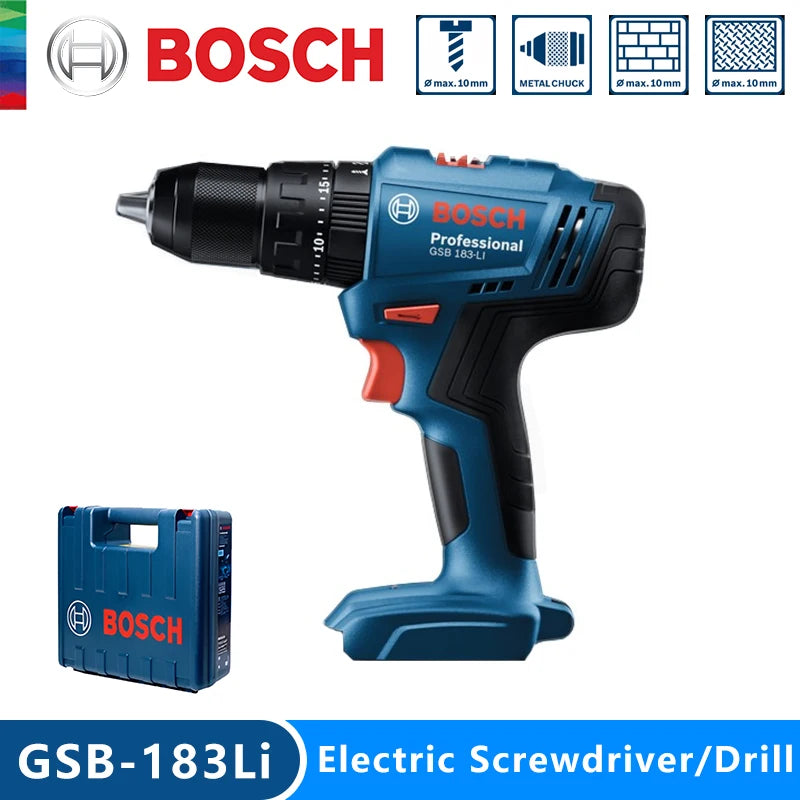Bosch Electric Drill Gsb 183 Screwdriver Cordless Brush