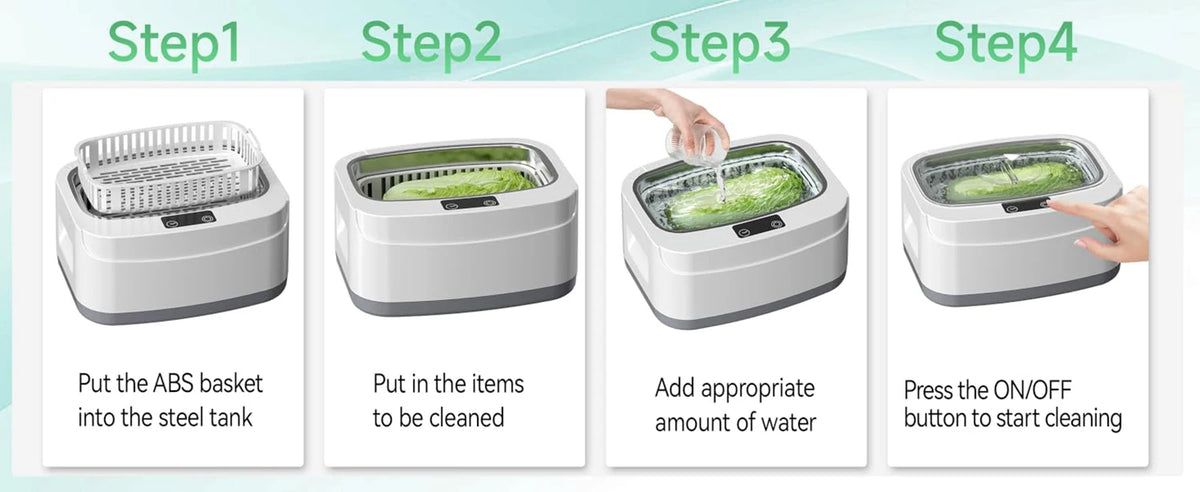 Kunphy Ultrasonic Machine 40khz Jewelry Cleaner Ultrasonic Bath