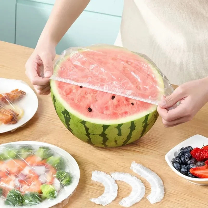 Reusable Disposable Food Cover Plastic Wrap Durable Elastic