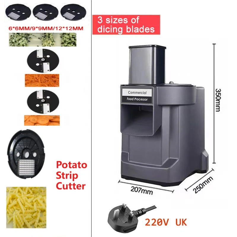 110v/220v Commercial Vegetable Cutter In Automatic Electric