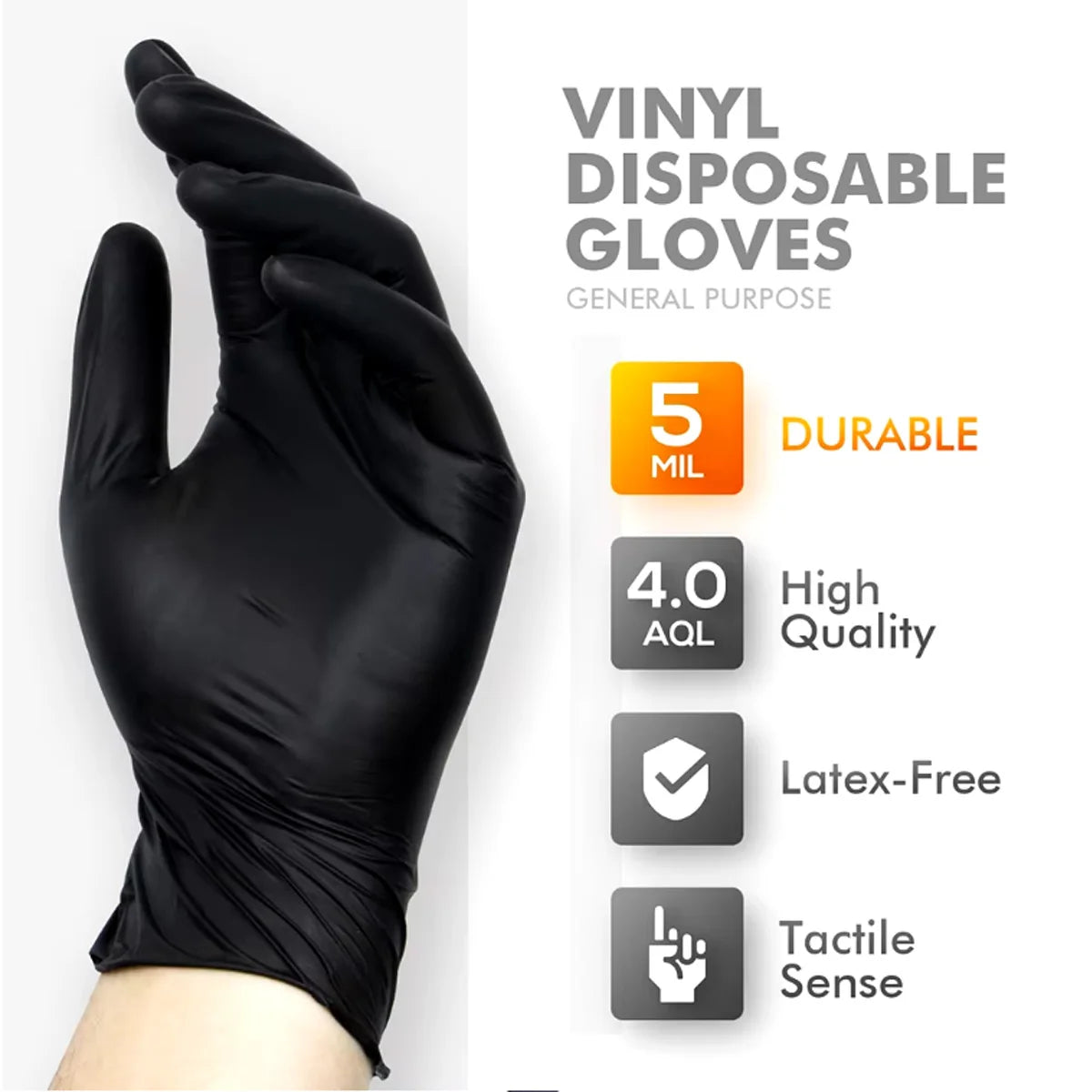 10/20/50/100pcs Bagged Disposable Gloves Black Disposable Gloves
