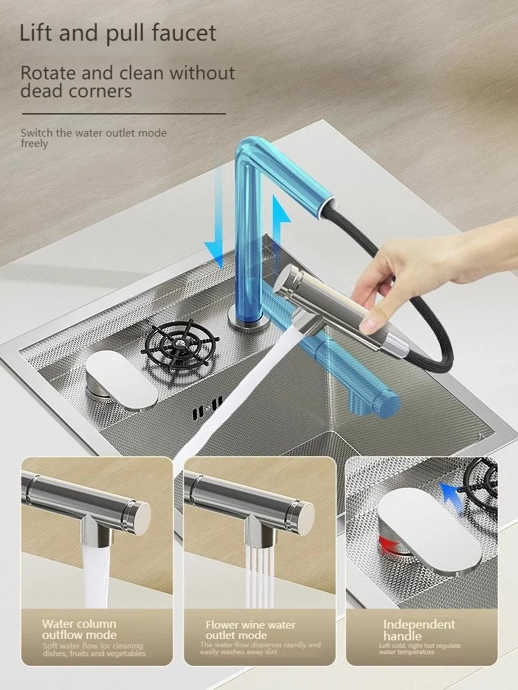 Stainless Steel Mini Hidden Sink Balcony Bar Apartment