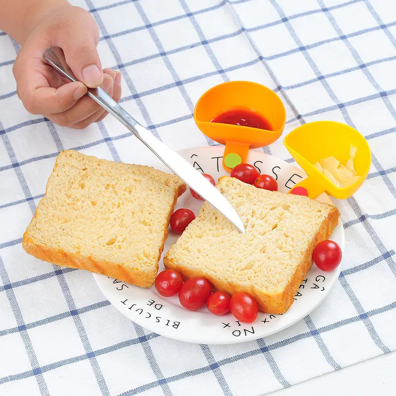 4pcs/Set Dip Clip Bowl Container Dish Plate Can