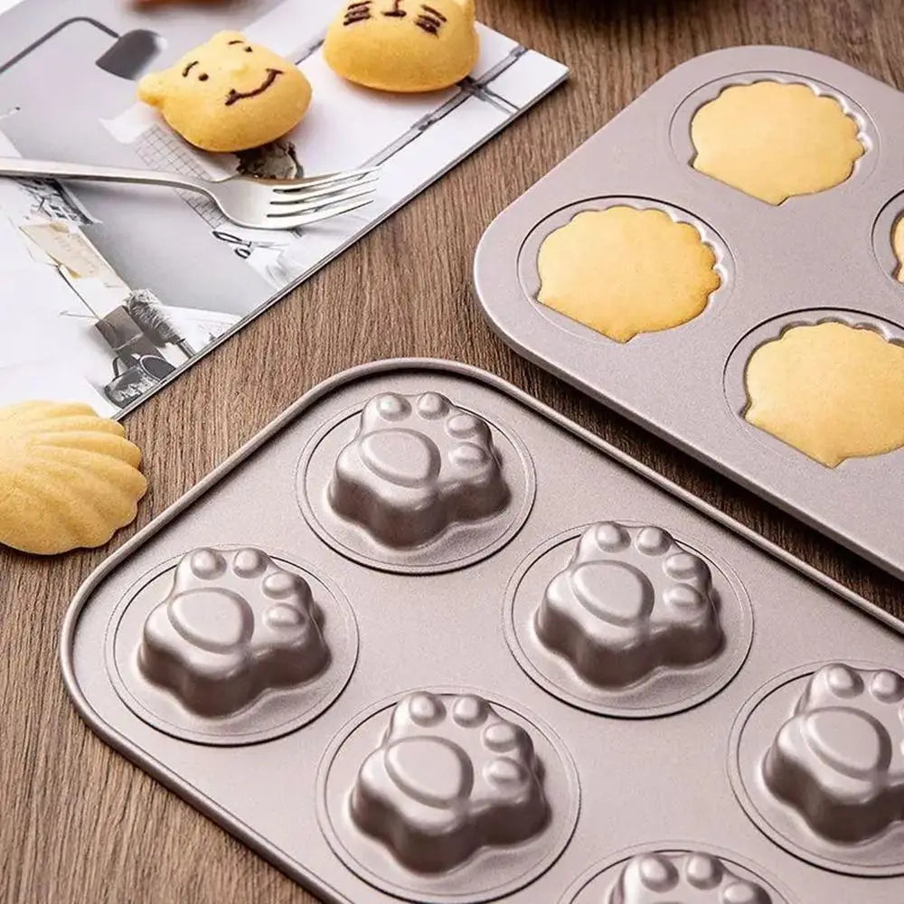 Cute 6/12 Cavity Cake Mold Non Stick Carbon