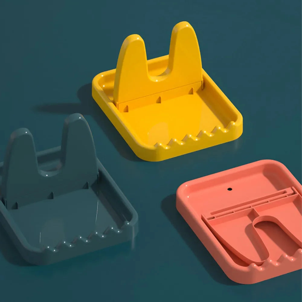 Foldable Pot Lid Rack Plastic Spoon Holder Fork