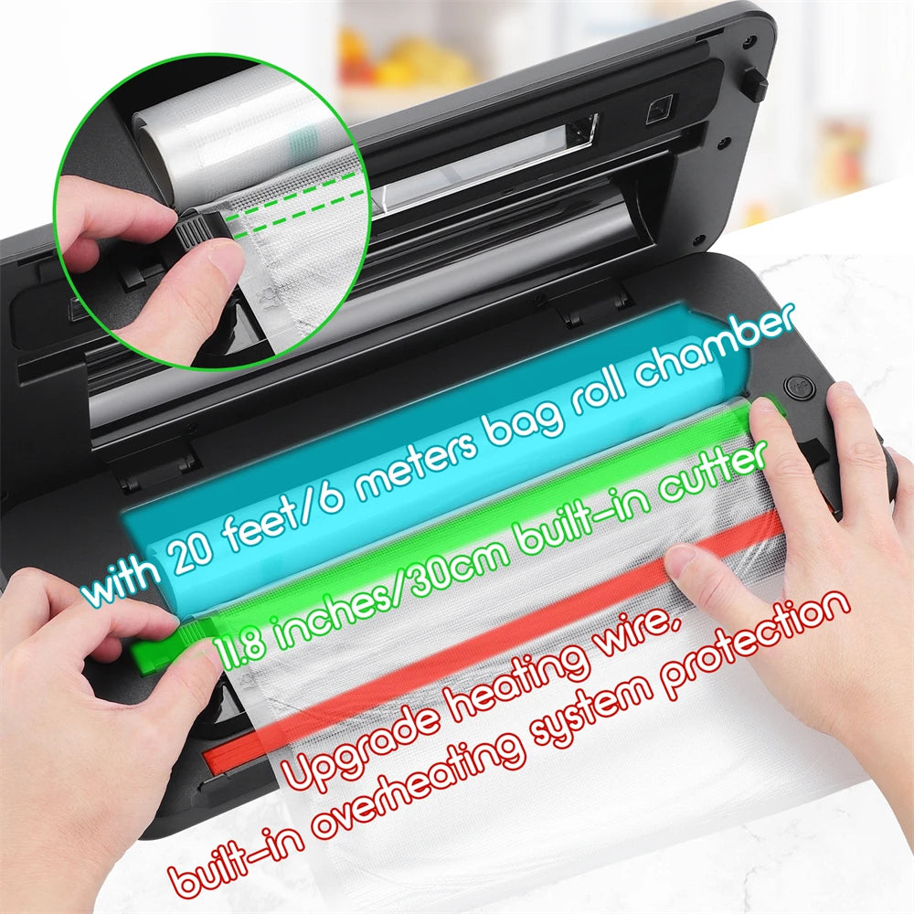Inkbird Food Vacuum Sealer Machine Ink-Vs03 80kpa Strong