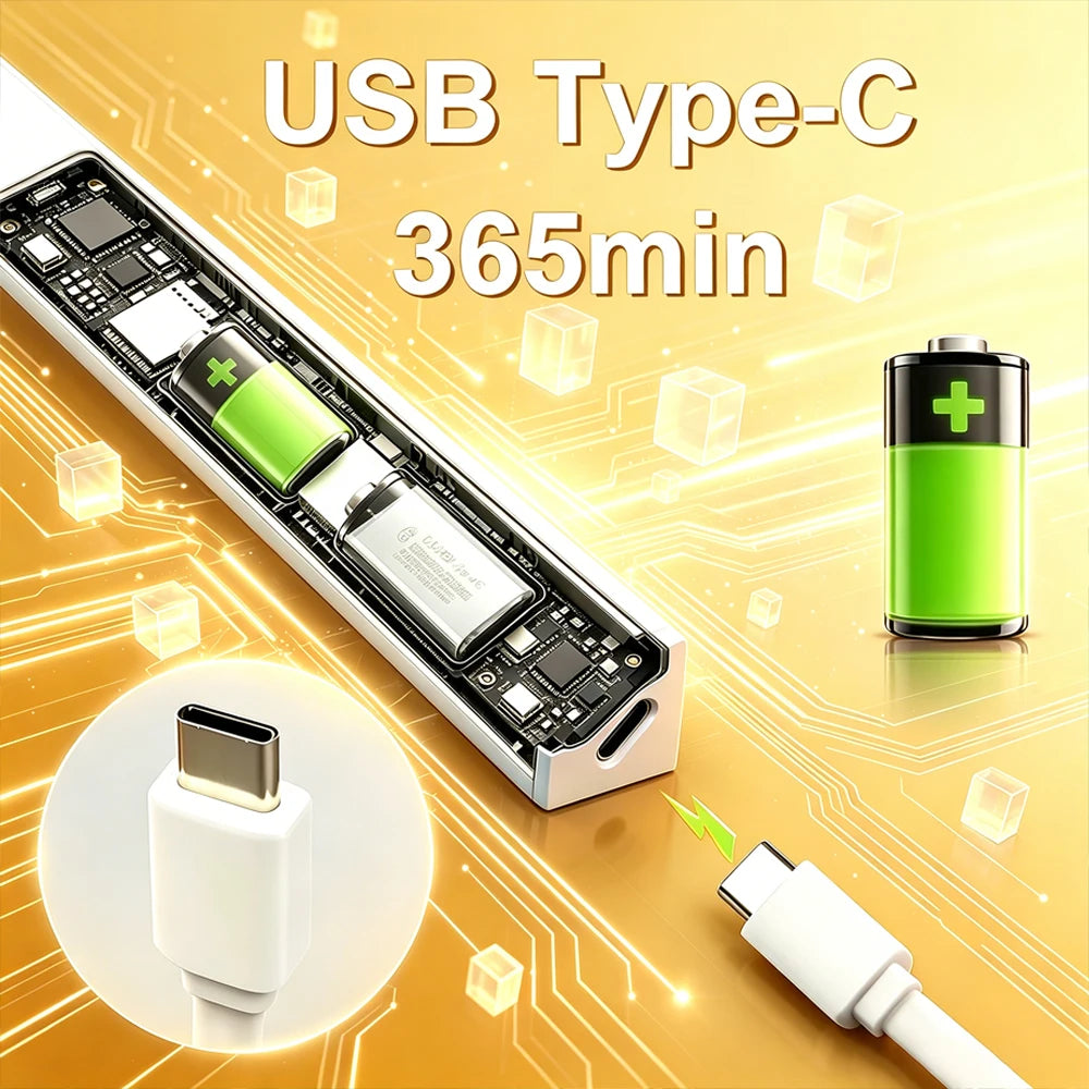 90 Led Light Strip Usb Rechargeable Lights Magnetic