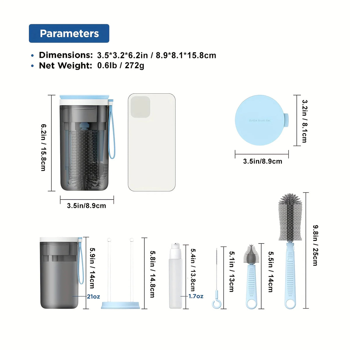 Final Travel Bottle Cleaning Kit - Scalable Silicone