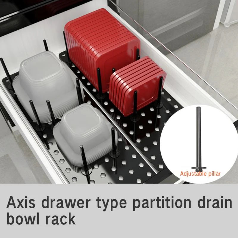 Organizer Dish Drying Rack Telescopic Plate Bowl Stand